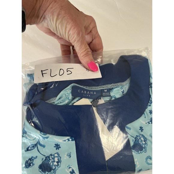 Cabana Life Blue Paisley Tunic Dress UPF50 Swim Cover Up Size Medium - Picture 8 of 8